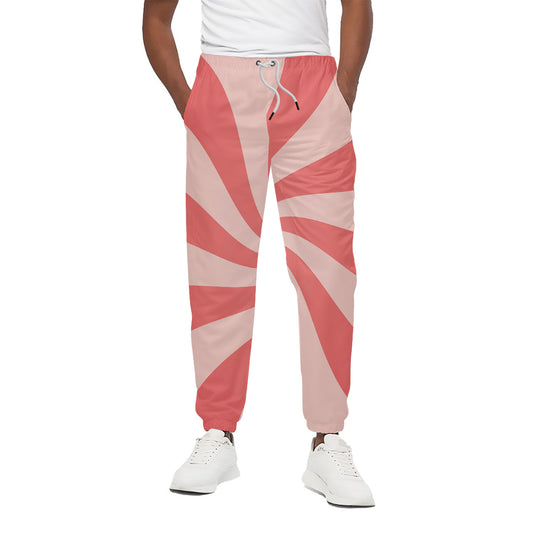 Pink Psychedelic Swirl Print Cotton Pants