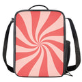 Pink Psychedelic Swirl Print Crossbody Lunch Bag
