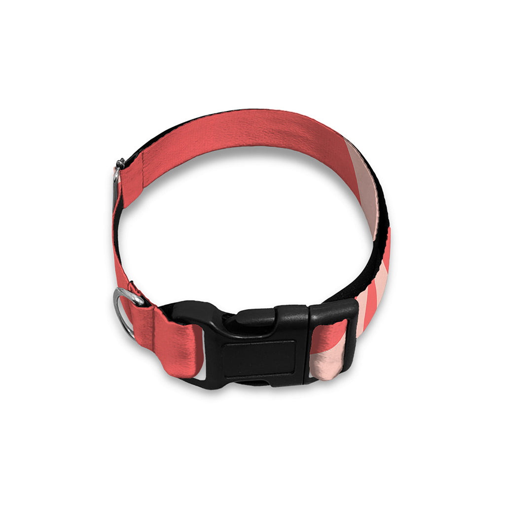 Pink Psychedelic Swirl Print Dog Collar