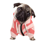 Pink Psychedelic Swirl Print Dog Zip Up Hoodie