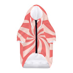 Pink Psychedelic Swirl Print Dog Zip Up Hoodie