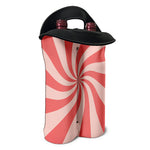 Pink Psychedelic Swirl Print Double Neoprene Wine Tote
