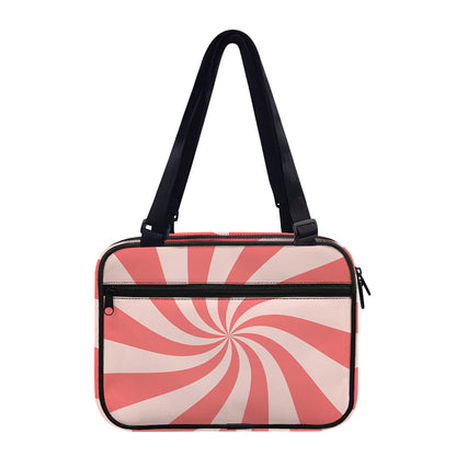 Pink Psychedelic Swirl Print Double Strap Bible Bag