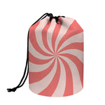 Pink Psychedelic Swirl Print Drawstring Makeup Bag