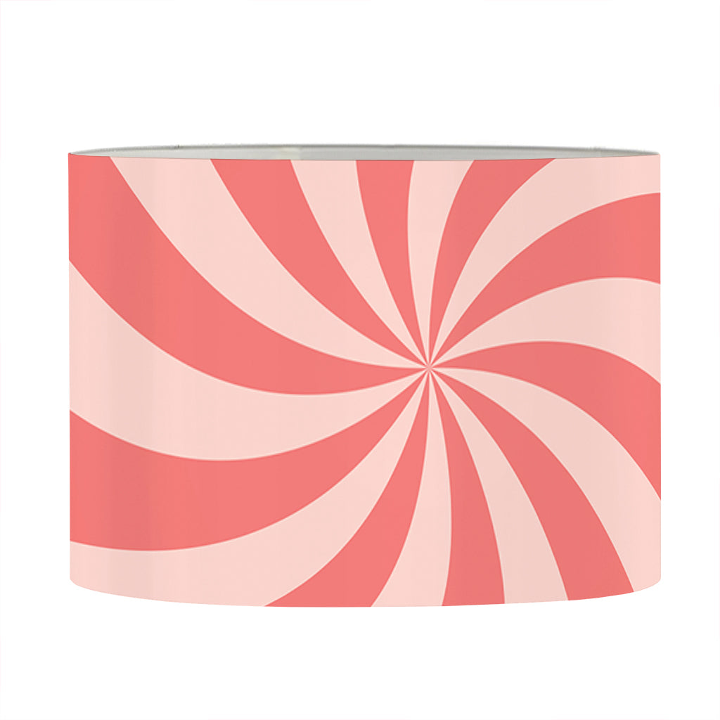 Pink Psychedelic Swirl Print Drum Lamp Shade