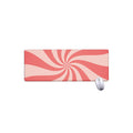 Pink Psychedelic Swirl Print Extended Mouse Pad