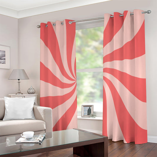 Pink Psychedelic Swirl Print Extra Wide Grommet Curtains