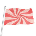 Pink Psychedelic Swirl Print Flag