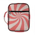 Pink Psychedelic Swirl Print Front Pocket Bible Bag
