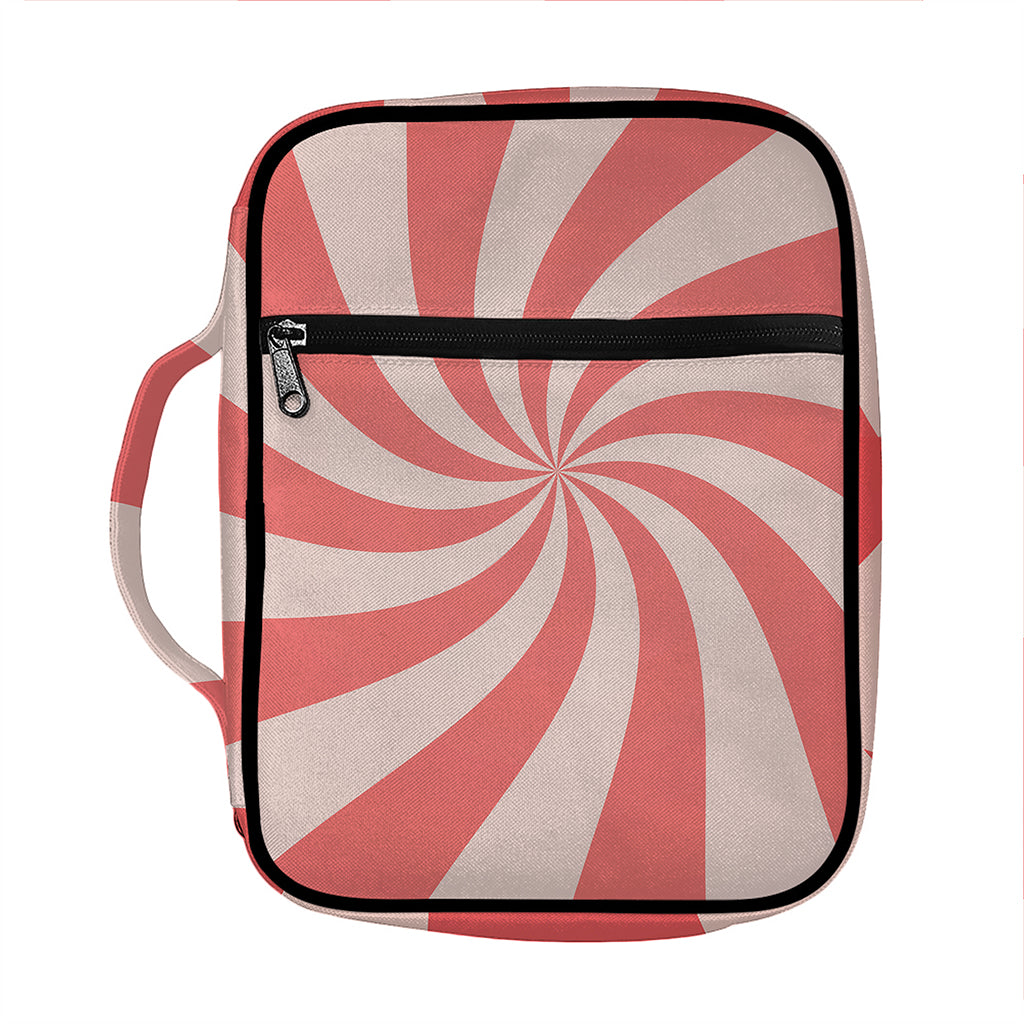 Pink Psychedelic Swirl Print Front Pocket Bible Bag