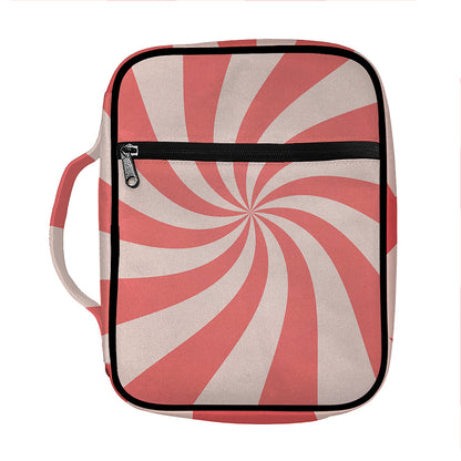 Pink Psychedelic Swirl Print Front Pocket Bible Bag