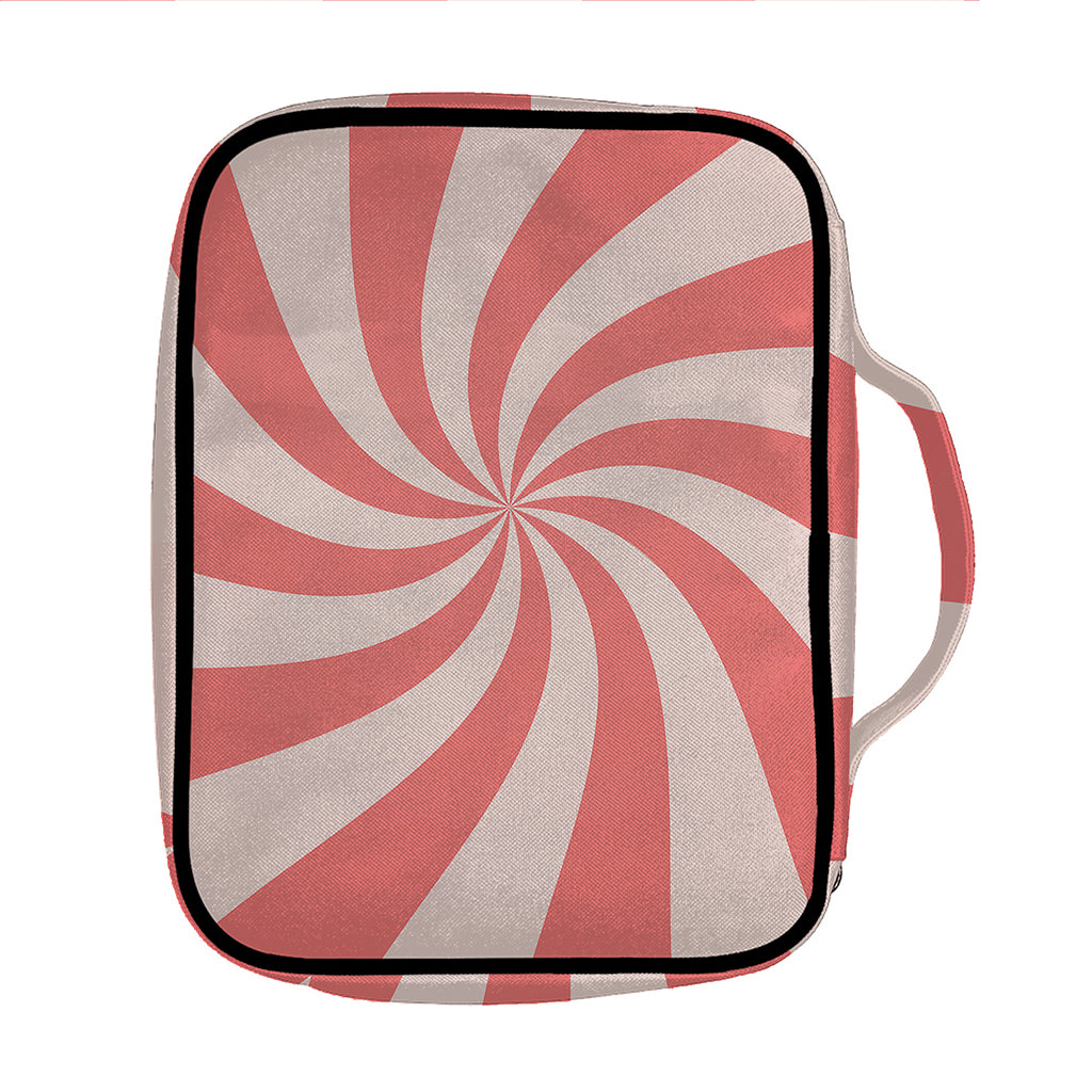 Pink Psychedelic Swirl Print Front Pocket Bible Bag