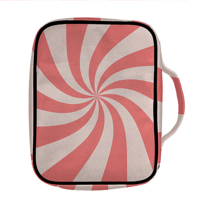 Pink Psychedelic Swirl Print Front Pocket Bible Bag
