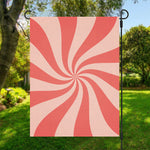 Pink Psychedelic Swirl Print Garden Flag