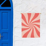 Pink Psychedelic Swirl Print Garden Flag