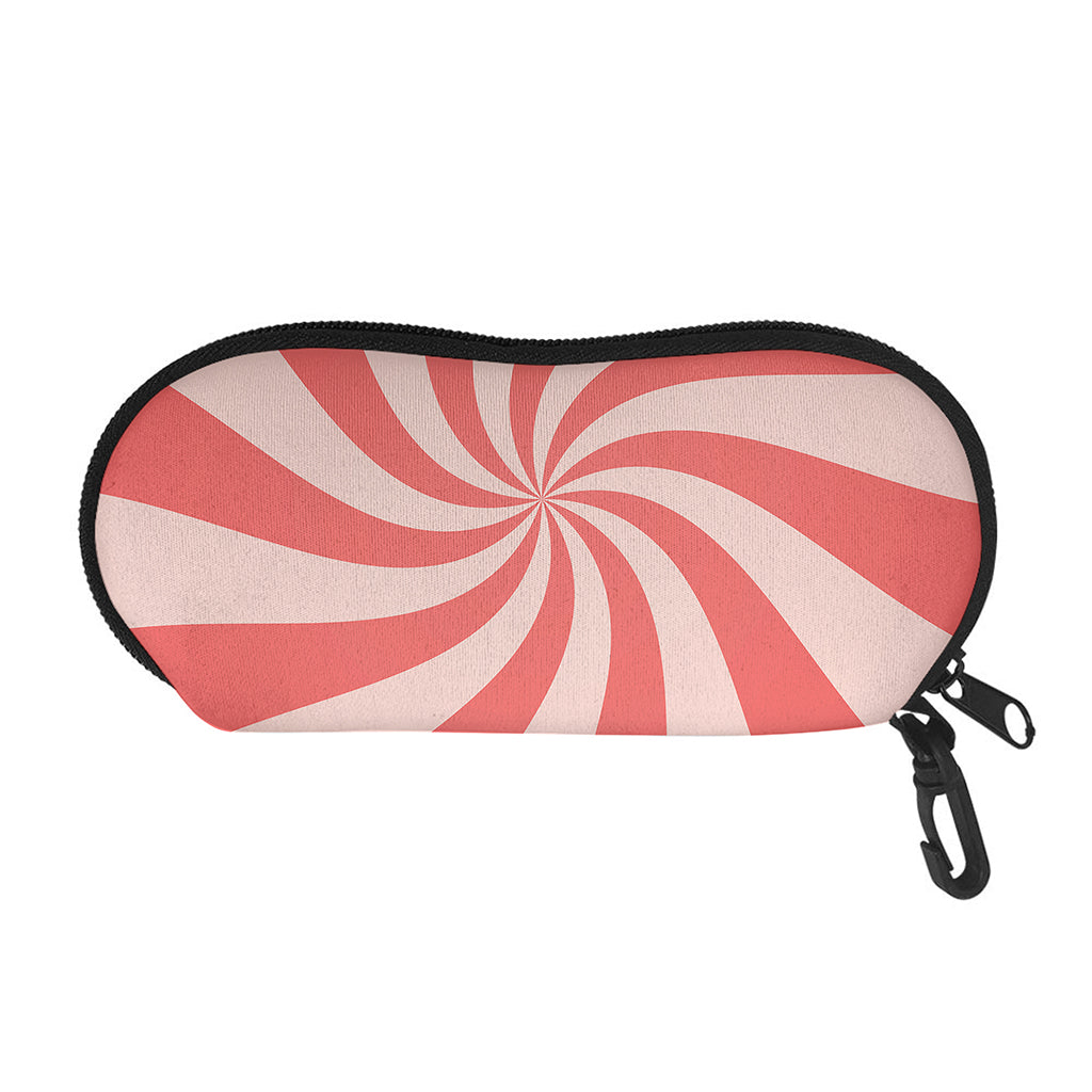 Pink Psychedelic Swirl Print Glasses Case