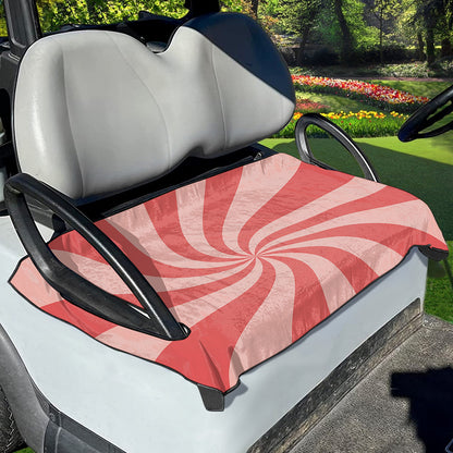 Pink Psychedelic Swirl Print Golf Cart Seat Cover
