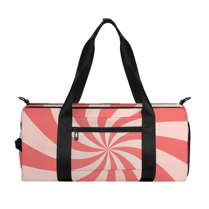 Pink Psychedelic Swirl Print Gym Bag