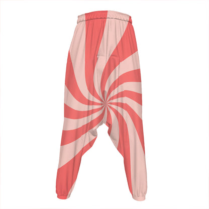 Pink Psychedelic Swirl Print Hammer Pants
