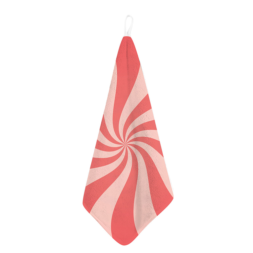 Pink Psychedelic Swirl Print Hand Towel