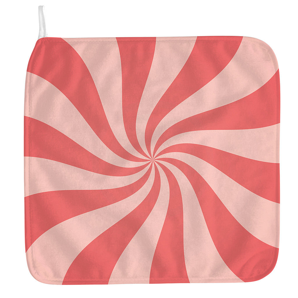 Pink Psychedelic Swirl Print Hand Towel