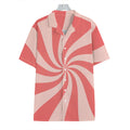Pink Psychedelic Swirl Print Hawaiian Shirt