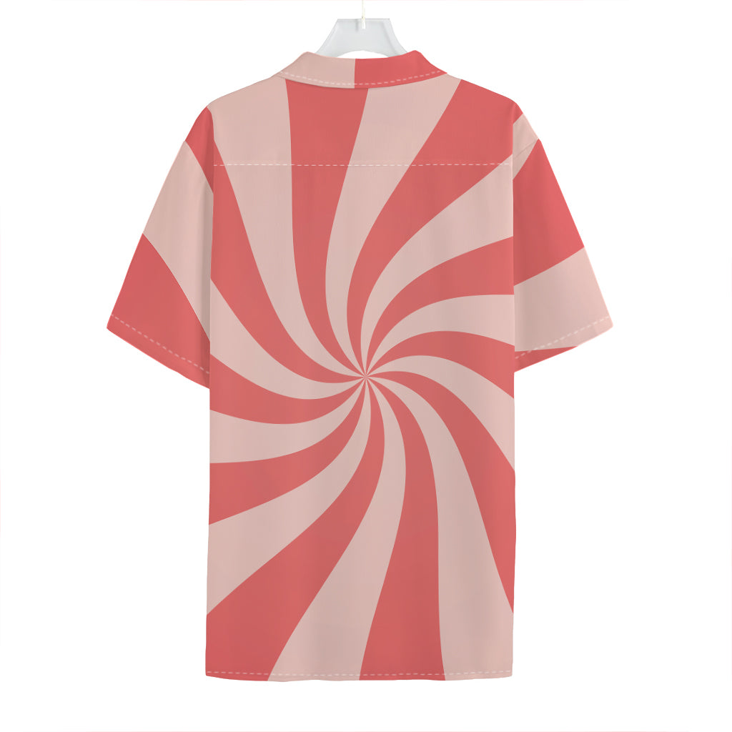 Pink Psychedelic Swirl Print Hawaiian Shirt