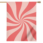 Pink Psychedelic Swirl Print House Flag