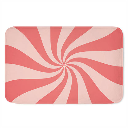 Pink Psychedelic Swirl Print Indoor Door Mat