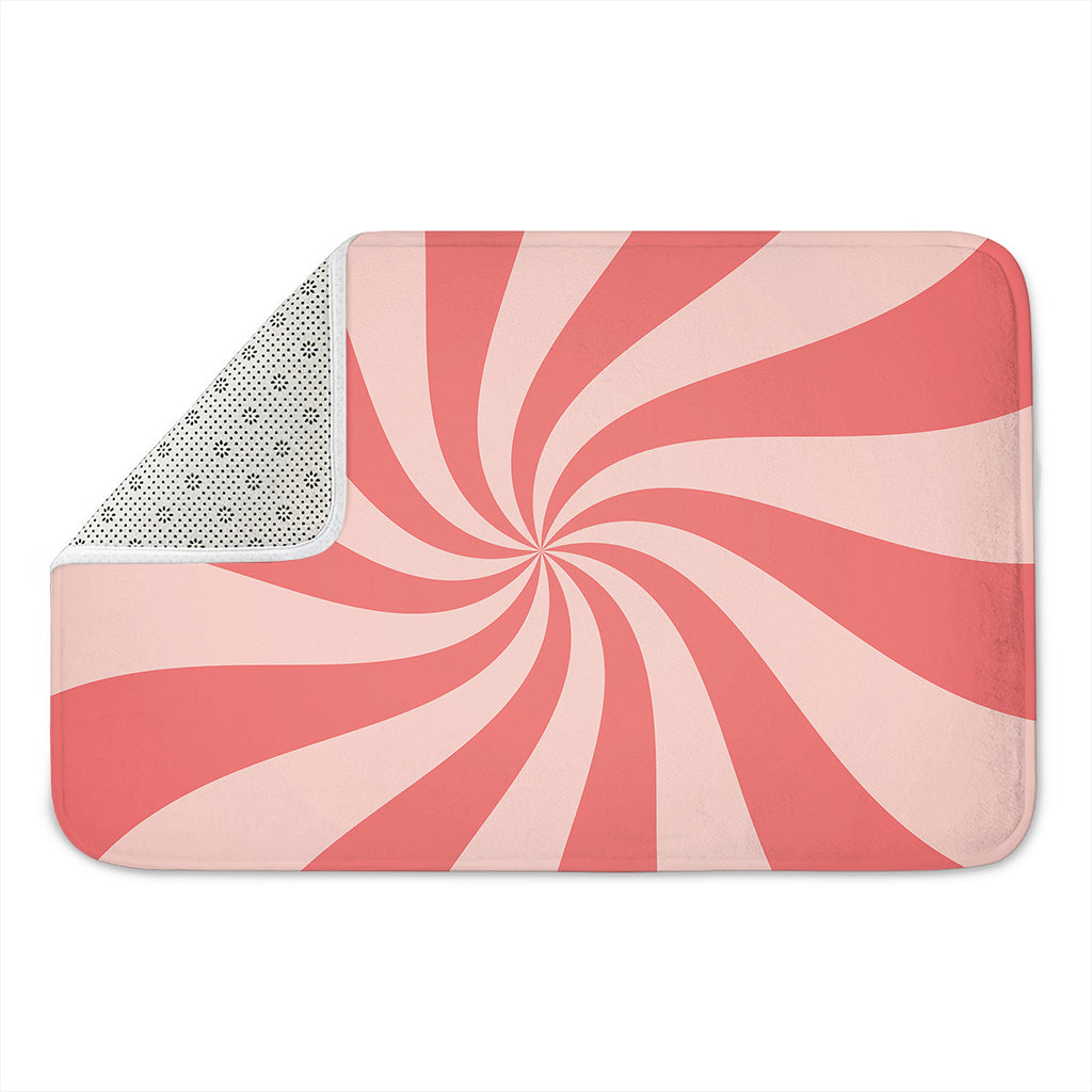 Pink Psychedelic Swirl Print Indoor Door Mat