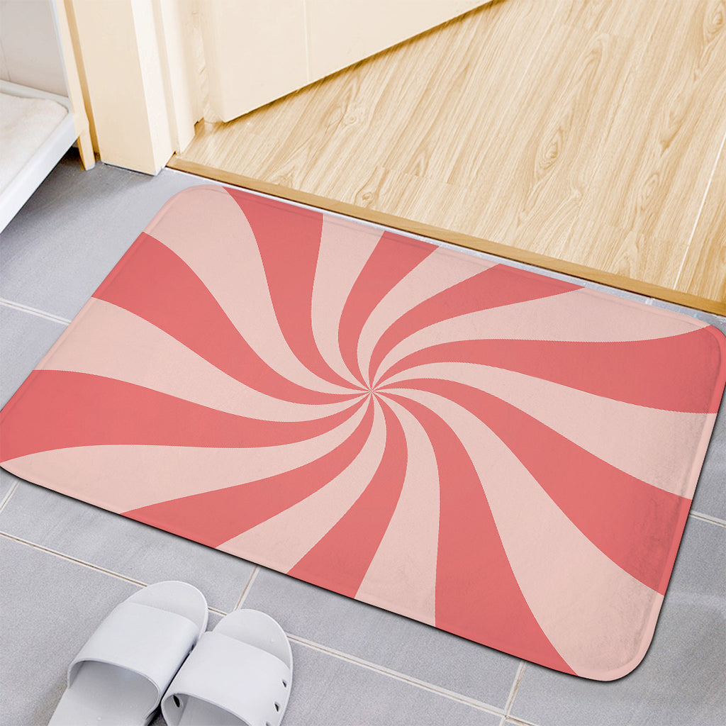 Pink Psychedelic Swirl Print Indoor Door Mat