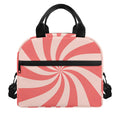 Pink Psychedelic Swirl Print Insulated Lunch Bag