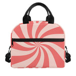 Pink Psychedelic Swirl Print Insulated Lunch Bag