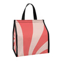 Pink Psychedelic Swirl Print Insulated Lunch Tote