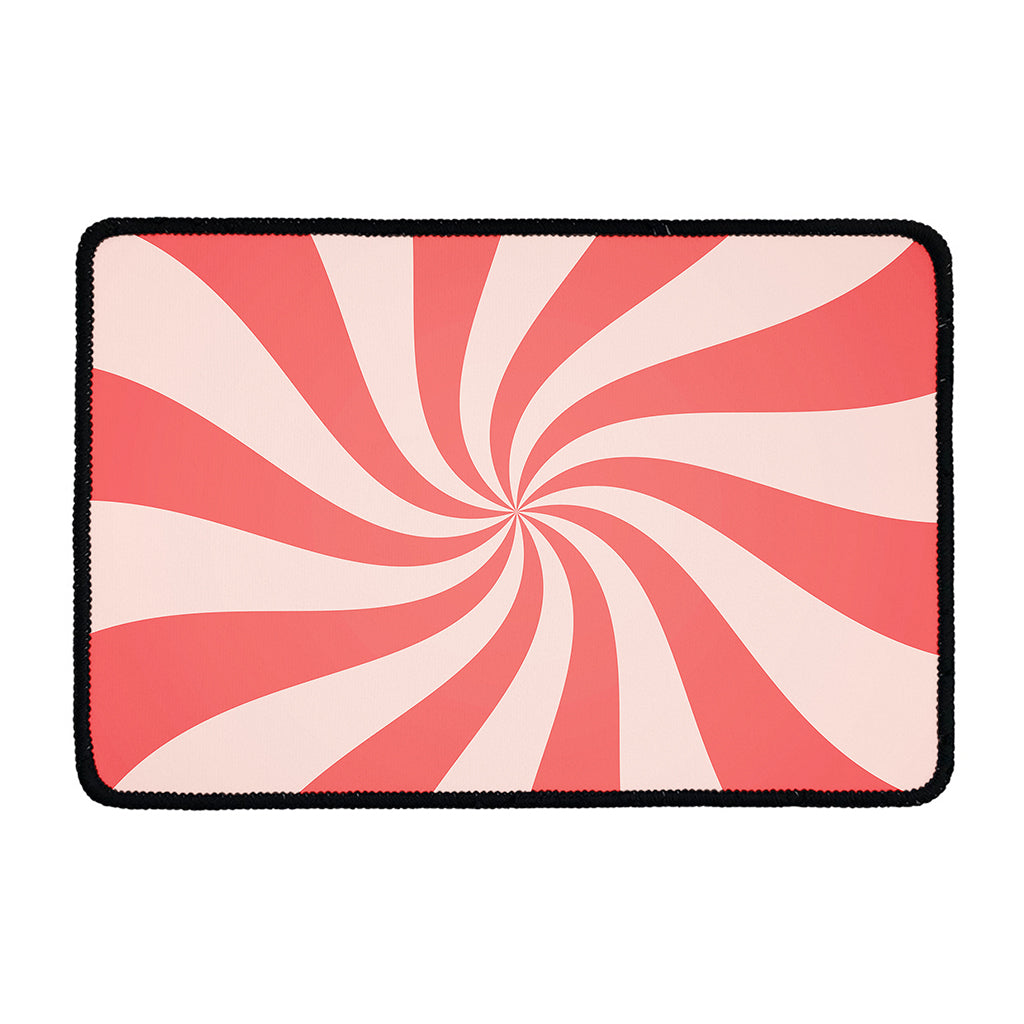 Pink Psychedelic Swirl Print Kitchen Mat