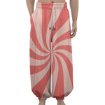 Pink Psychedelic Swirl Print Lantern Pants