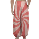 Pink Psychedelic Swirl Print Lantern Pants