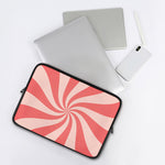 Pink Psychedelic Swirl Print Laptop Sleeve