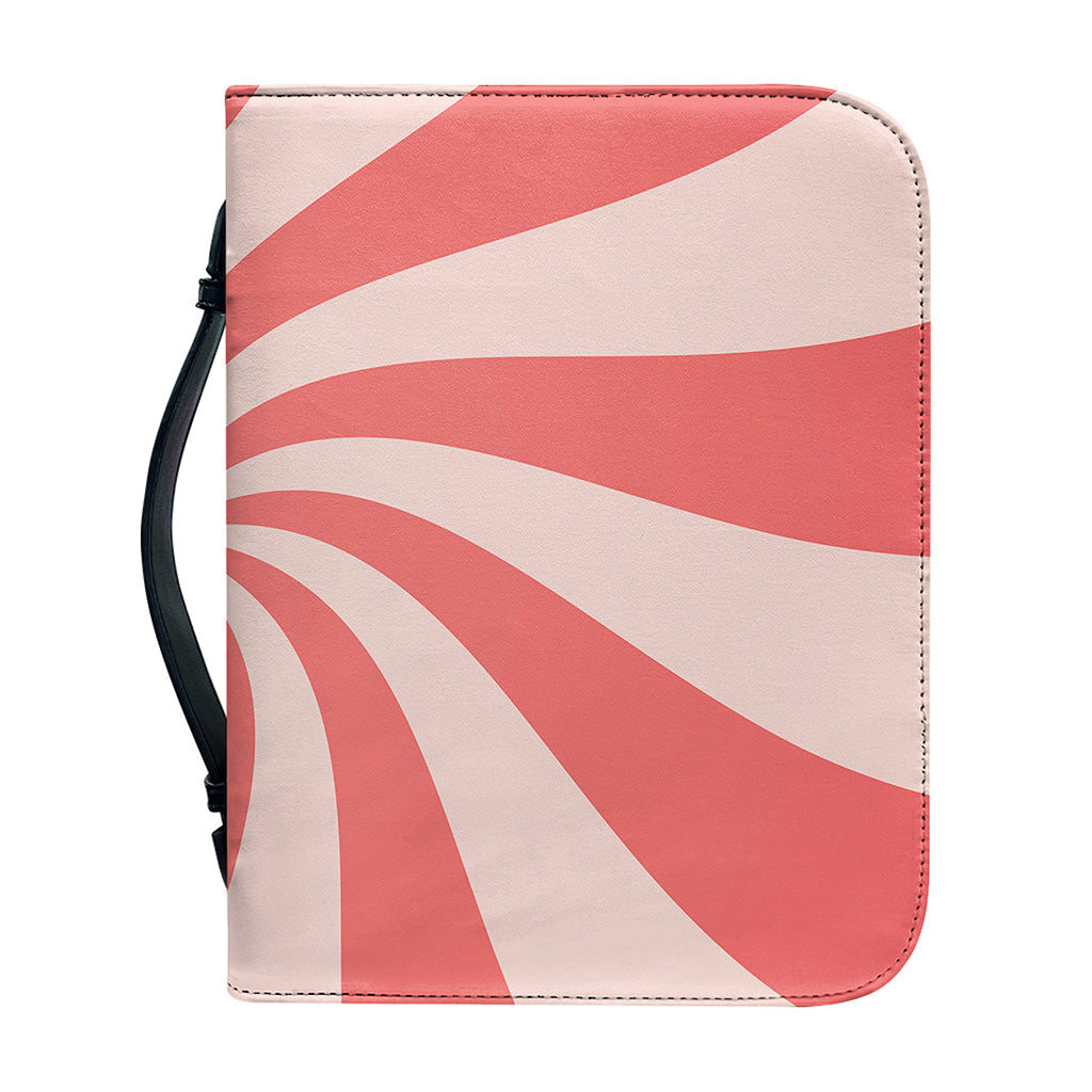 Pink Psychedelic Swirl Print Leather Bible Cover