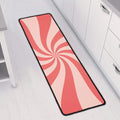 Pink Psychedelic Swirl Print Long Kitchen Mat