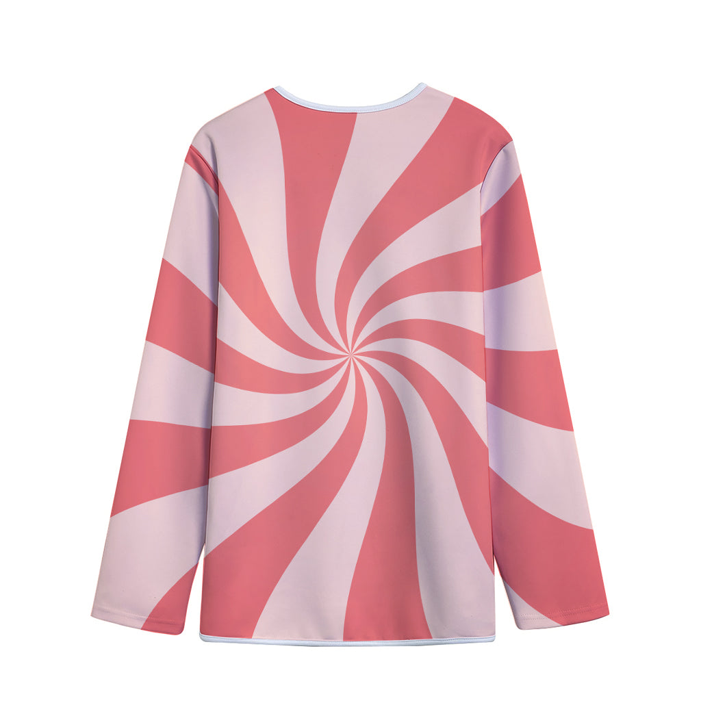 Pink Psychedelic Swirl Print Long Sleeve Short Coat