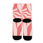 Pink Psychedelic Swirl Print Long Socks
