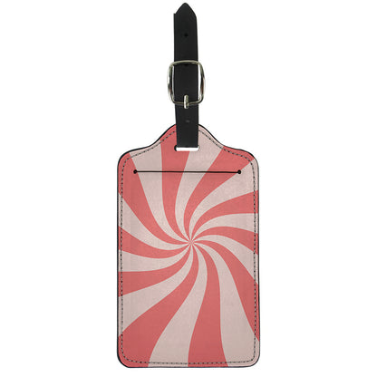 Pink Psychedelic Swirl Print Luggage Tag