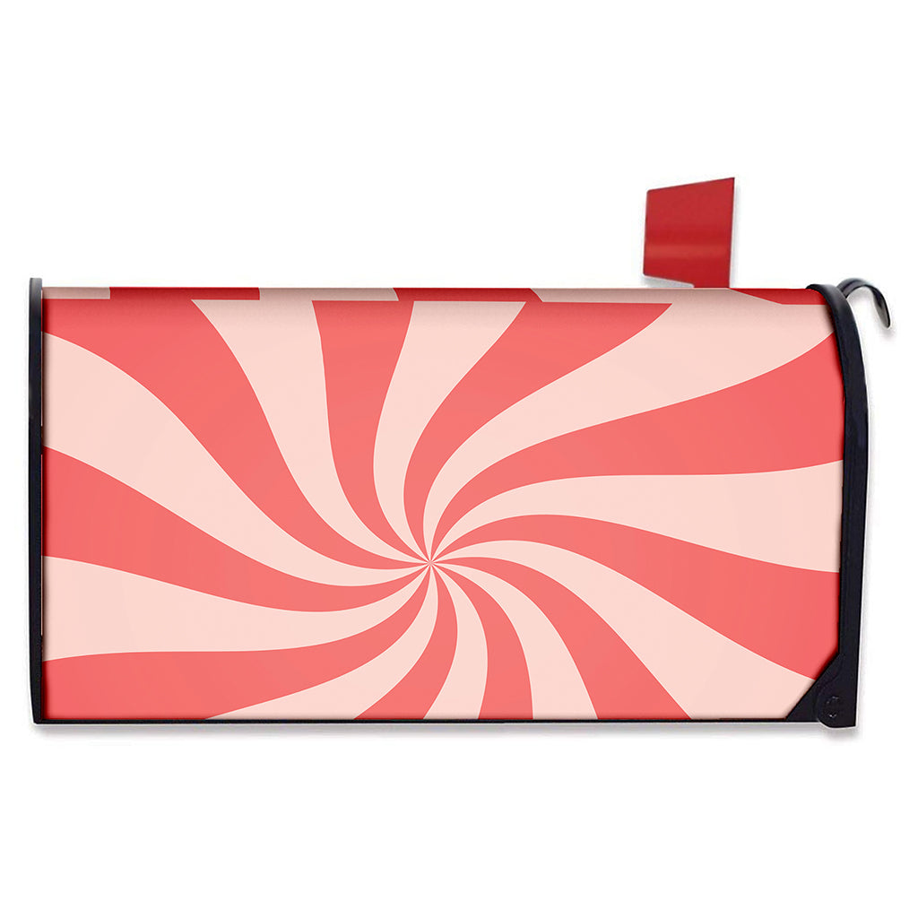 Pink Psychedelic Swirl Print Mailbox Cover