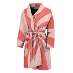 Pink Psychedelic Swirl Print Men's Bathrobe