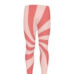 Pink Psychedelic Swirl Print Men's leggings