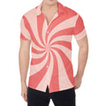 Pink Psychedelic Swirl Print Men's Shirt