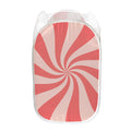 Pink Psychedelic Swirl Print Mesh Laundry Hamper
