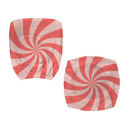 Pink Psychedelic Swirl Print Office Chair Cover