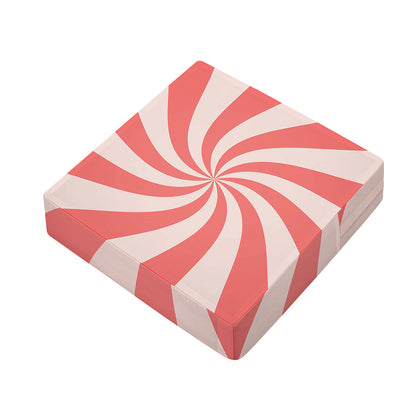 Pink Psychedelic Swirl Print Outdoor Seat Cushion Cover